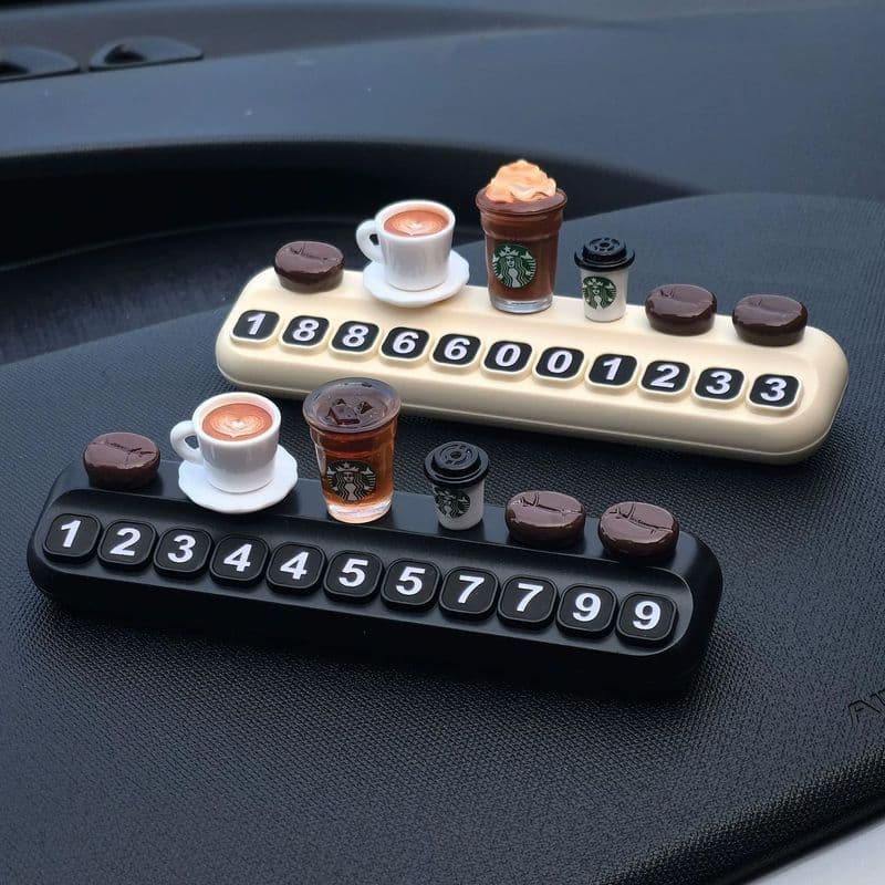 Sinal de estacionamento de carro placa de número de estacionamento temporário decoração de interiores de carro