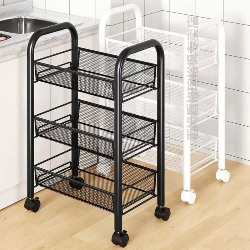 Rack de carrinho pequeno, chão, multicamadas, cozinha, armazenamento móvel, lanche, produtos domésticos para bebês, rack