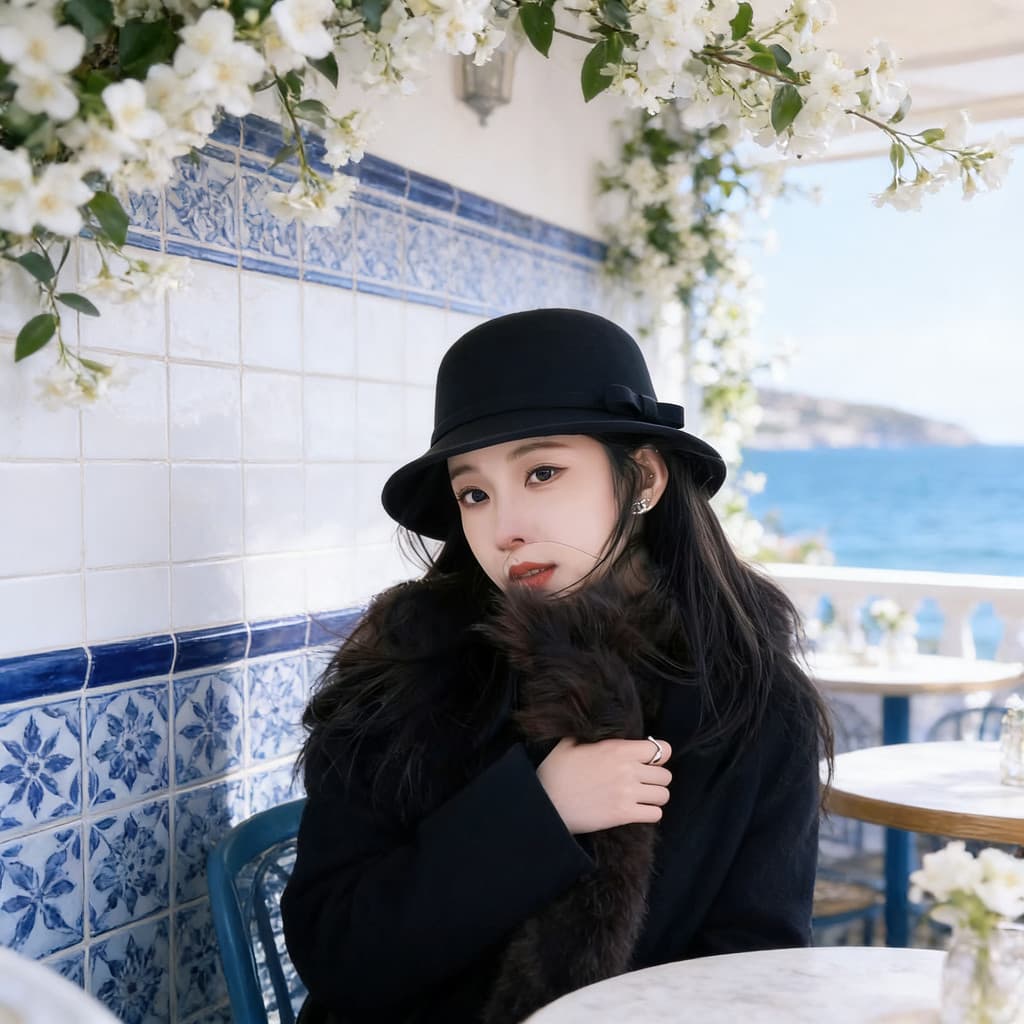 Primavera outono chapéu feminino francês Retro filha celebridade preto chapéu superior Hepburn estilo balde de lã chapéu