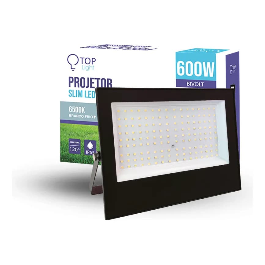 PROJETOR LED 600W SLIM 6500K 23X17 BIVOLT