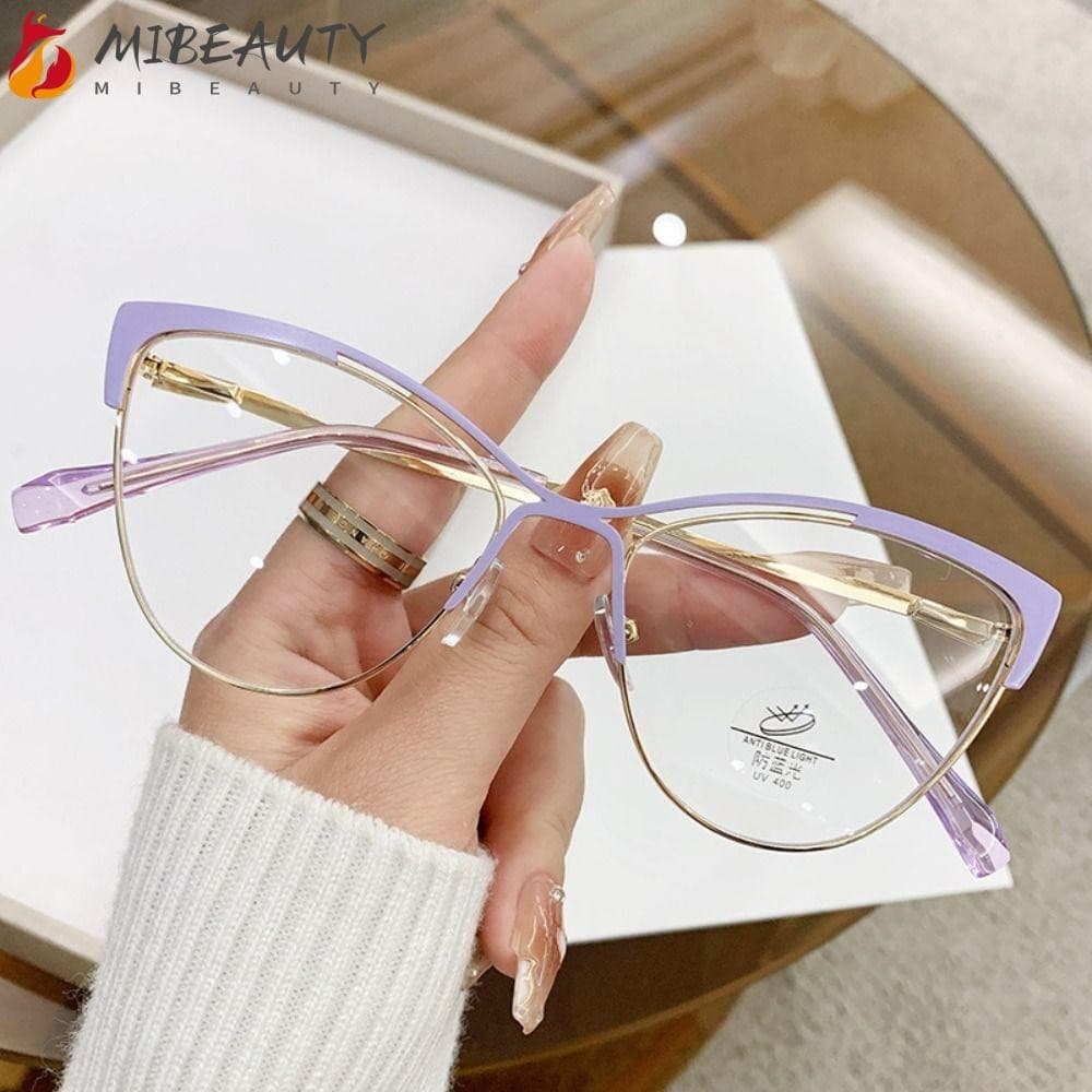 Óculos Quadrados MIBEAUTY , Ultraleves Anti-Luz Azul Com Proteção Para Os Olhos , Metal