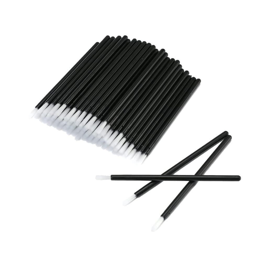 100 Pçs Descartável Cristal Fibra De Náilon Lábio Escova Batom Limpo Gloss Escovas Aplicadores Beleza Cosmética