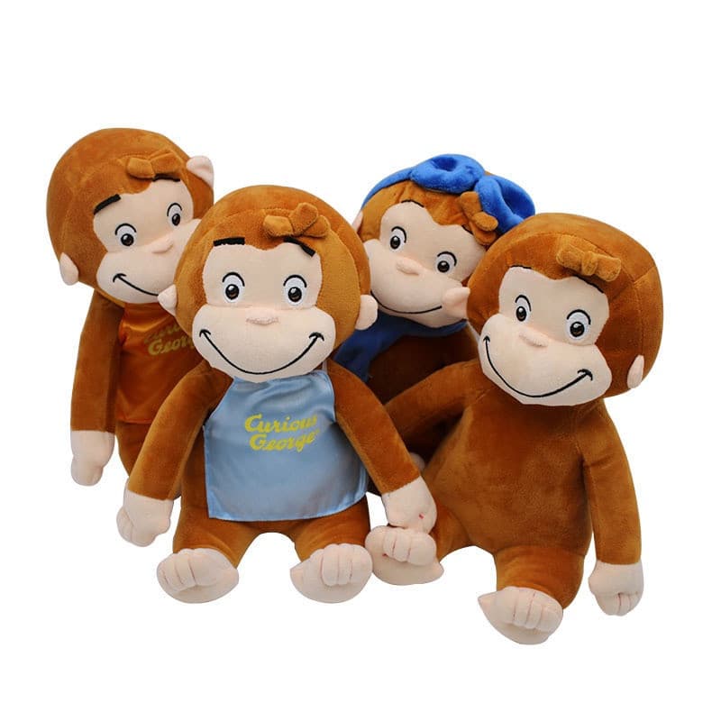 Boneco de Pelúcia Kawaii Macaco Curioso George para Crianças MQPK