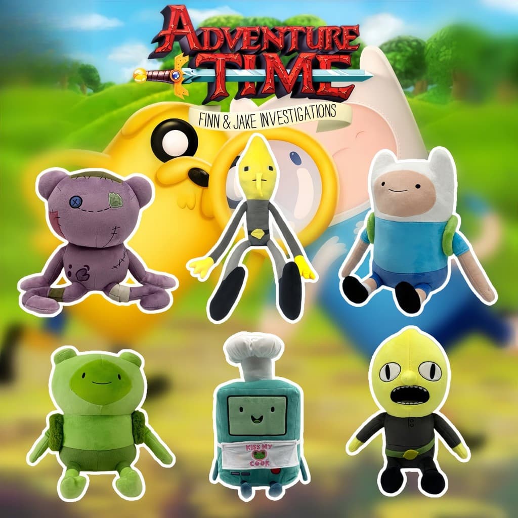 Brinquedos de Pelúcia Kawaii de Adventure Time com Finn, Jake e BMO, Boneco de Pelúcia Fofo e Macio, Presente