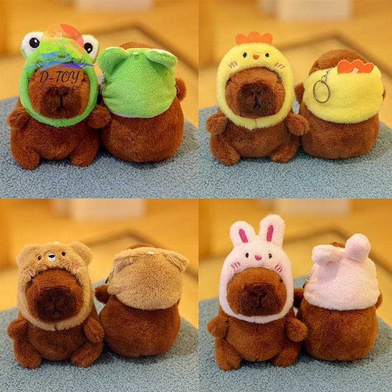 D-Toy Cartoon Capivara Chaveiro De Pelúcia Bolsa Pingente Pendurado Decoração Bonito Boneca Brinquedo Mesa Ornamento Car