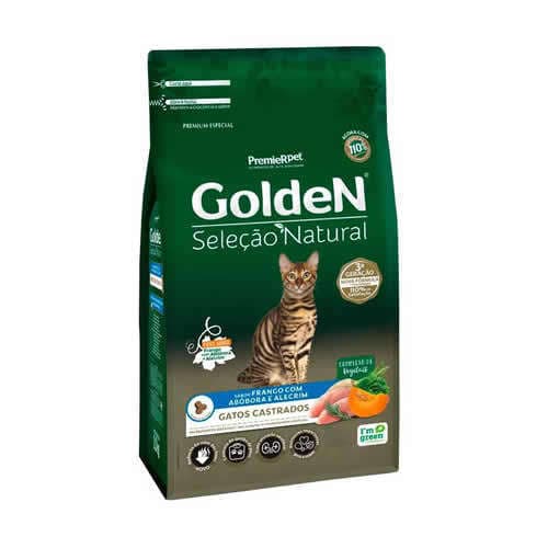 Ração 3kg Golden Special para Gatos Castrados Frango, Abóbora e Alecrim