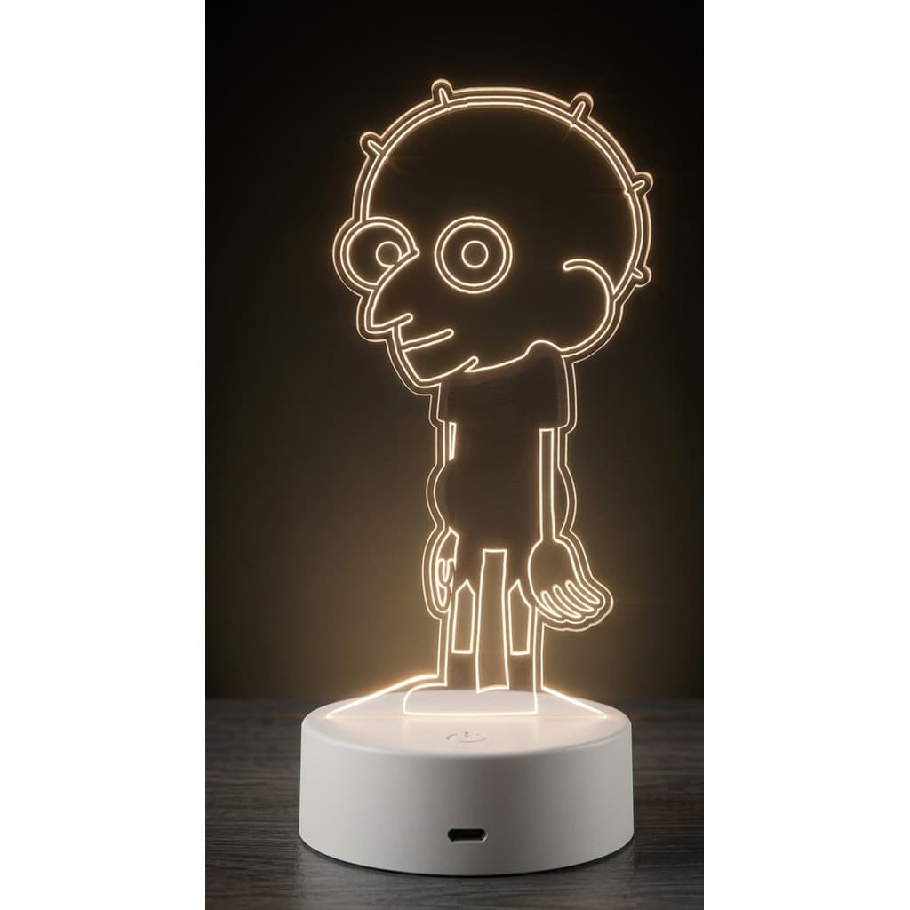 Luminária 3D Sumo Clarencio Abajur Para Crianças Noturno