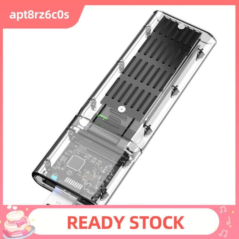 Gabinete Externo M . 2 NGFF SATA SSD De Alta Velocidade USB3.0 Gen1 5Gb/S Transparente Disco Rígido Caso Para PC
