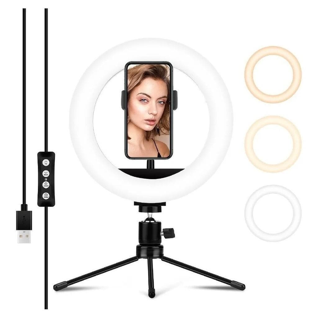 Ring Light Led Mesa  8 Polegada com Tripé