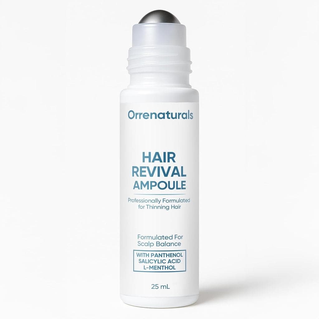 Ampola Revitalizante para Cabelo Orrenaturals, Sérum Roll-on para Cabelo Mais Cheio, Mais Grosso e Mais Forte (1 Unidade