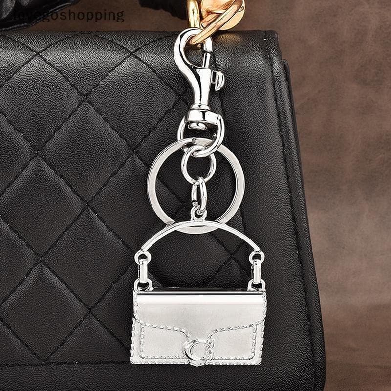 [lovego] Chaveiro requintado em formato de bolsa, pingente feminino, decoração de metal, acessório para mochila KU4N
