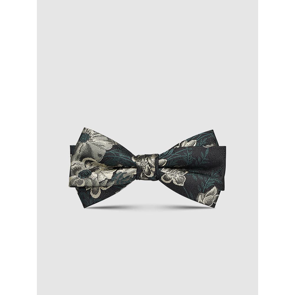 Versão coreana gravata borboleta de casamento homens noivo padrinhos irmãos grupo moda verde escuro fundo preto flor dou