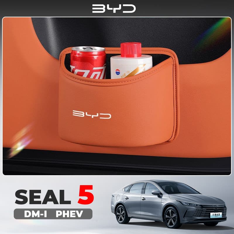 2025 BYD SEAL 5 DM-I PHEV Dedicado Lixeira de carro Bolsa Caixa de armazenamento de guarda-chuva Suprimentos de decoraçã