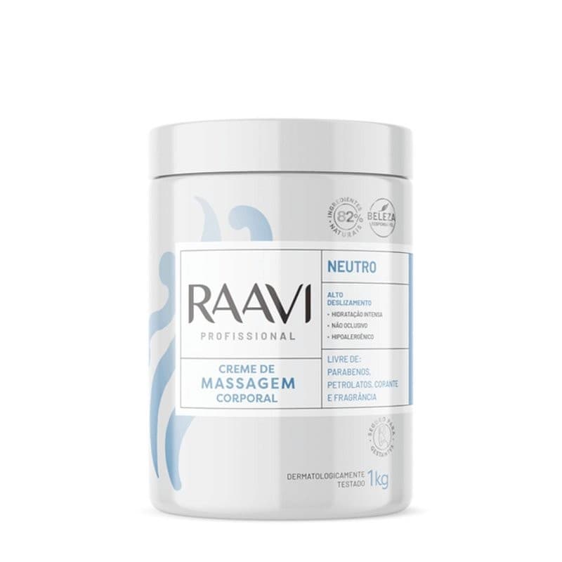 Creme Desodorante de Massagem Neutro 1kg Raavi