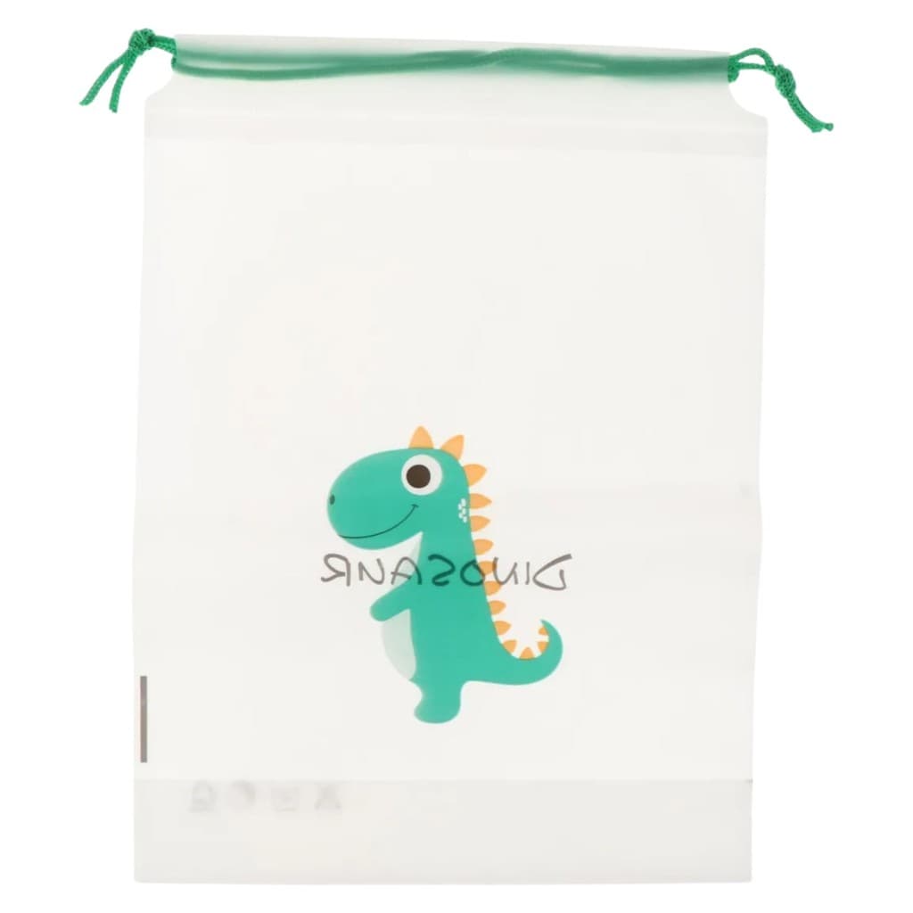 Saco Organizador Transparente Fosco com Cordão Dinossauro