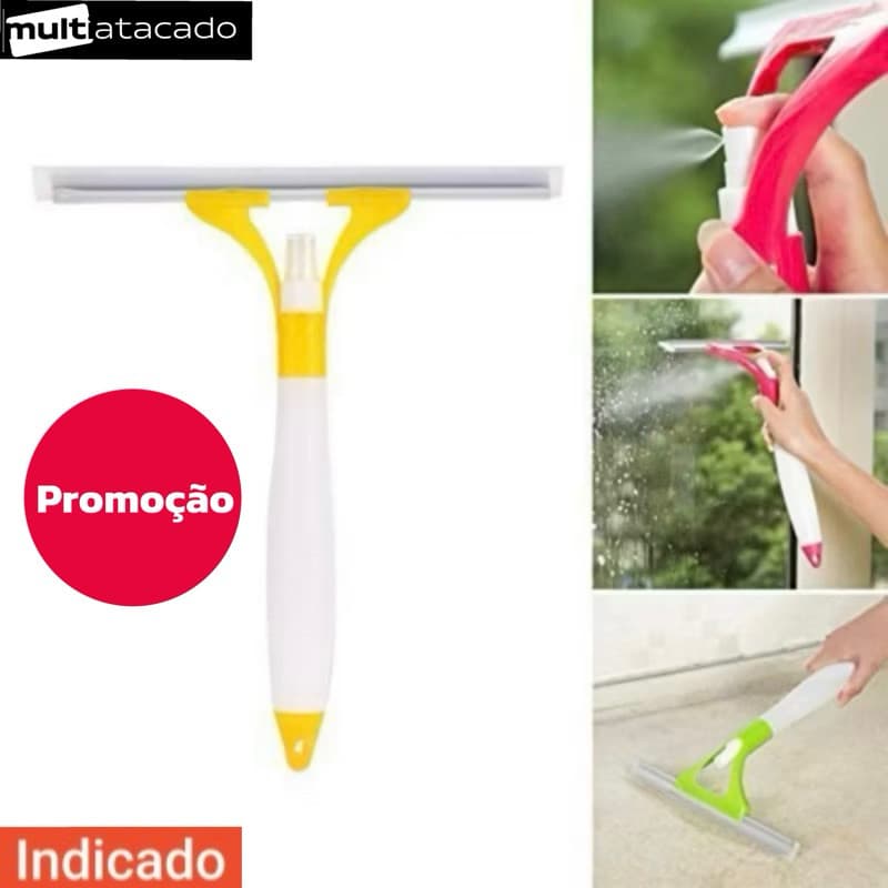 Rodo Spray 2 em 1 pra Limpa Vidro e Pia  Reservatório Borrifador Rodo Limpador de Silicone rodo de vidro esponja mági
