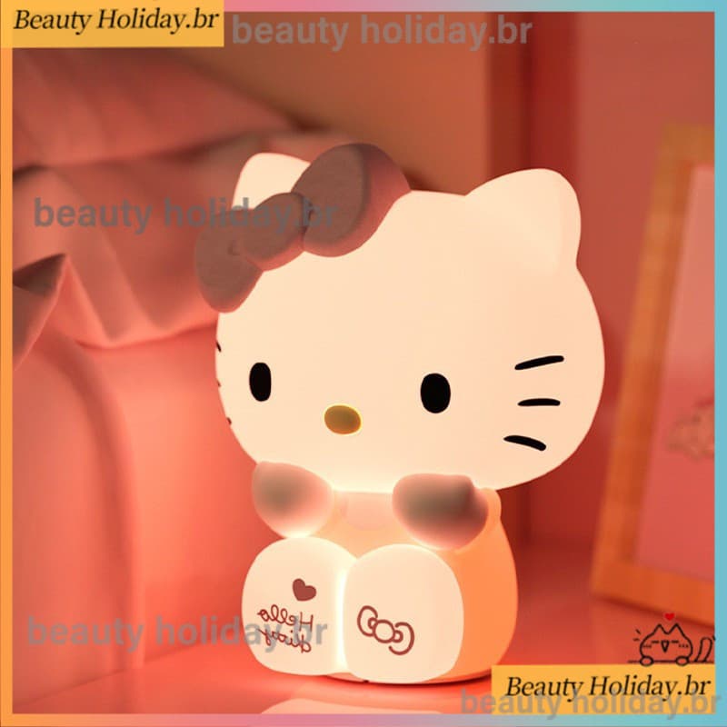 Hello Kitty LED Night Light Luz De Cabeceira Humor Linda Menina Presente Surpresa De Aniversário