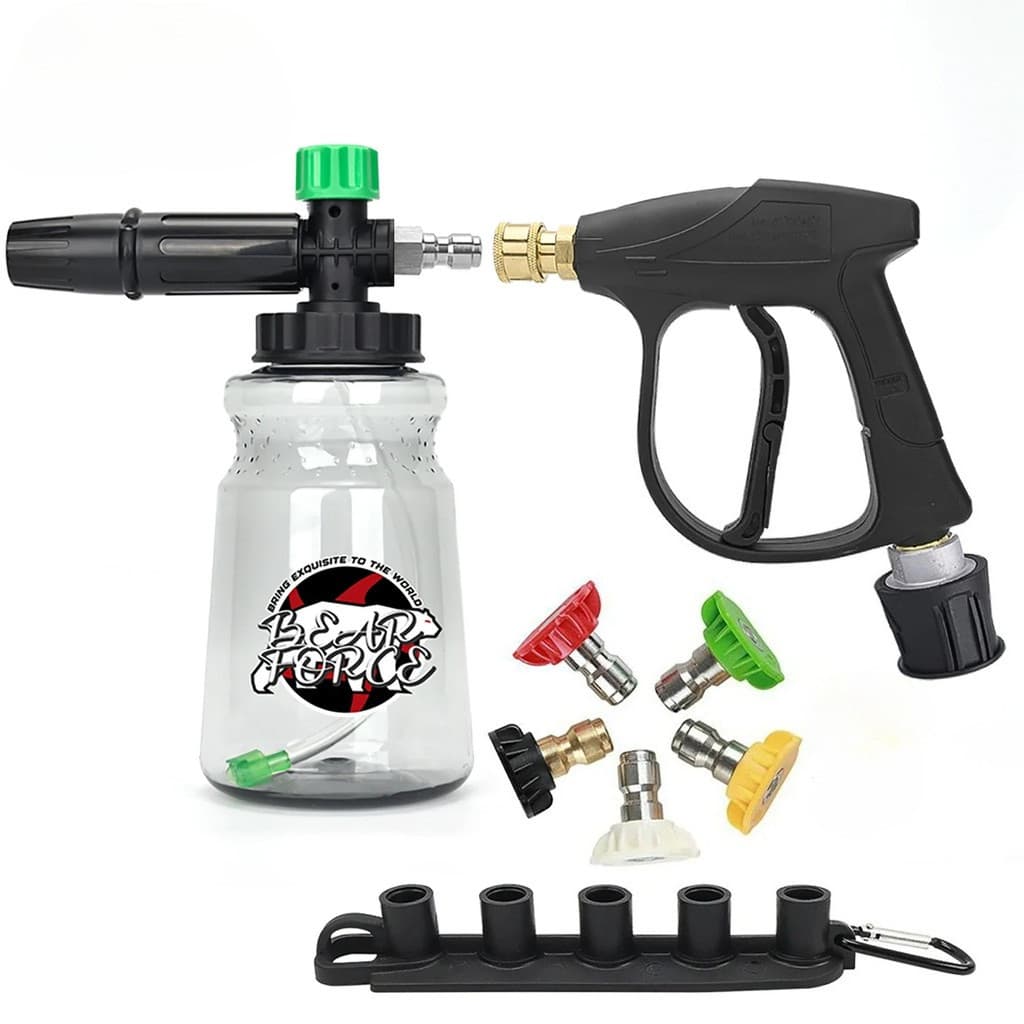 Kit De Pistola De Água Para Lavadora De Pressão Conector De Mangueira De Limpeza De Carro Bicos De Rápido
