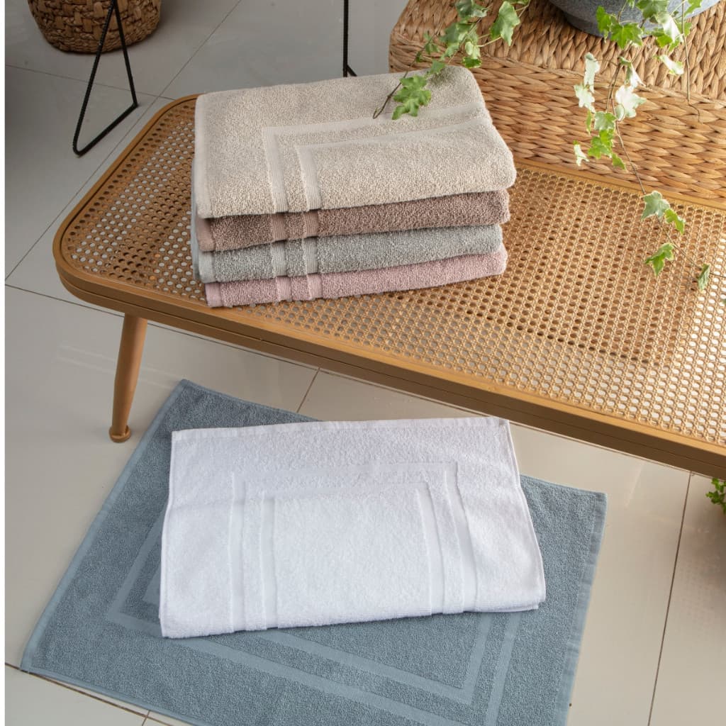 Toalha de Piso 100% Algodão Grécia 50x70cm Alta Absorção Tapete Banheiro Grosso