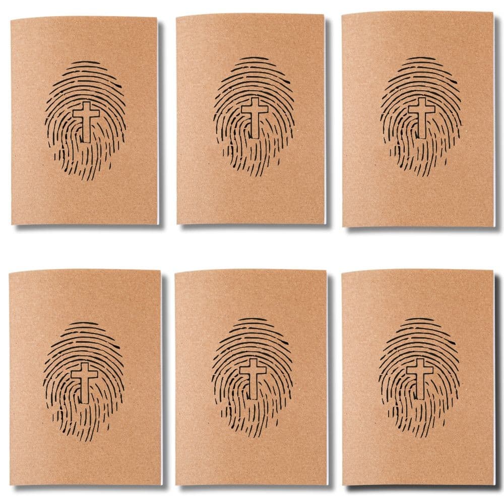 Kit 20x Cadernetas Identidade Cristã Capa Kraft 40 Pág  A5