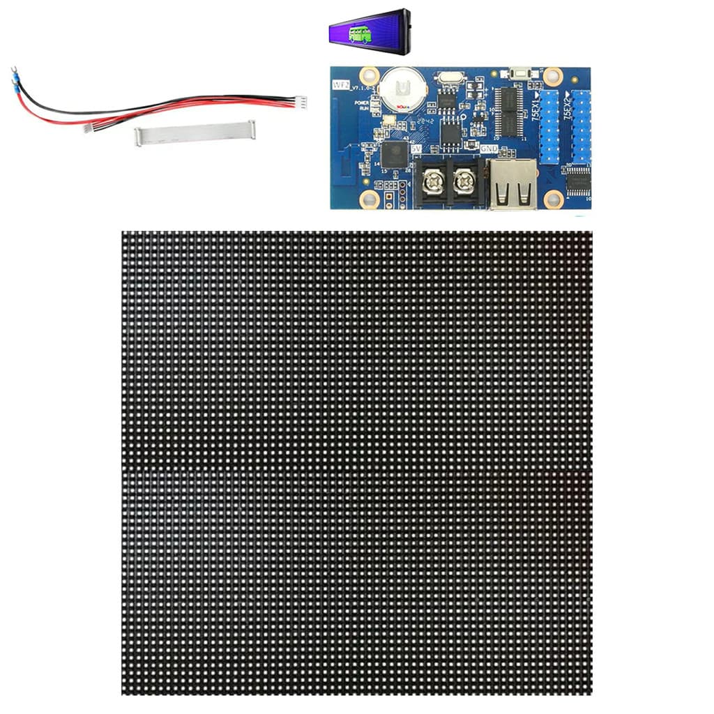 Painel P4 Indoor Hub75 Full Color 32X32cm + Placa Wf2 Wifi