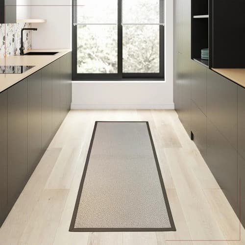 Tapete De Cozinha 60x180cm Kacyumara Multi Amend Bege Moderno Borracha Antiderrapante Área Gourmet