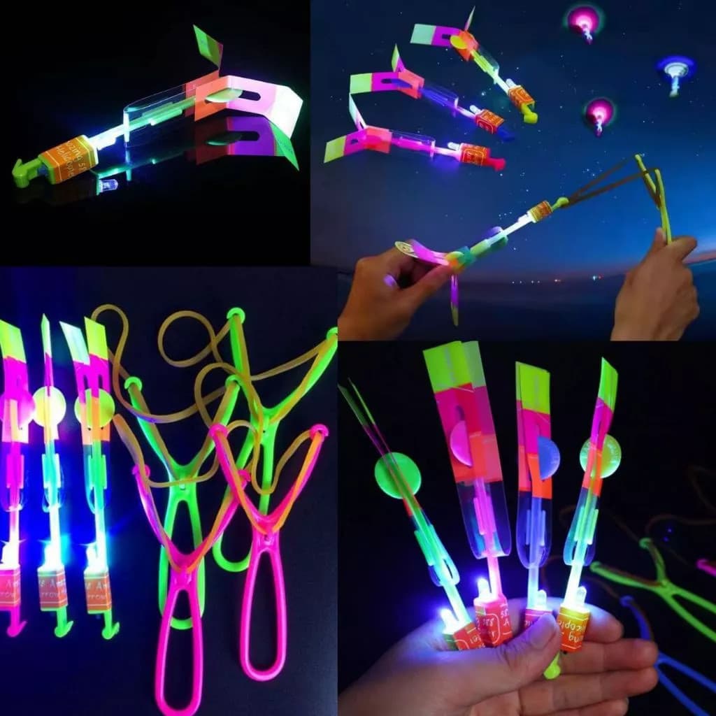 Brinquedo Voador LED com Helicóptero Foguete Acrobático Brinquedo Infantil EYTN