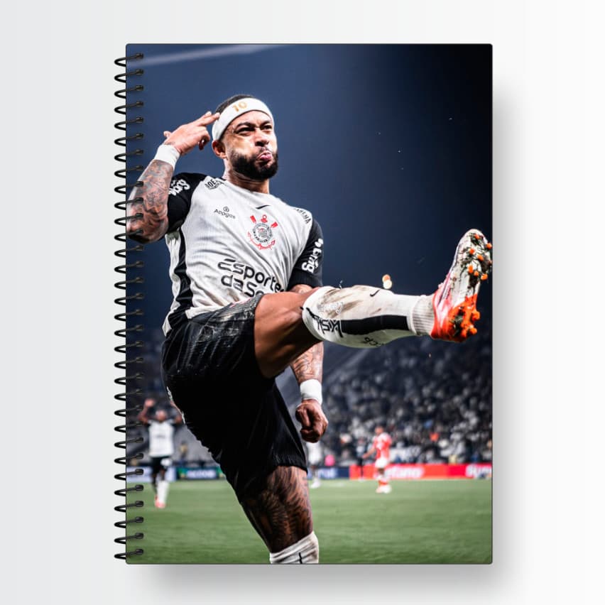 Caderno Memphis Capa Dura Personalizado 1,10 e 20 Matérias