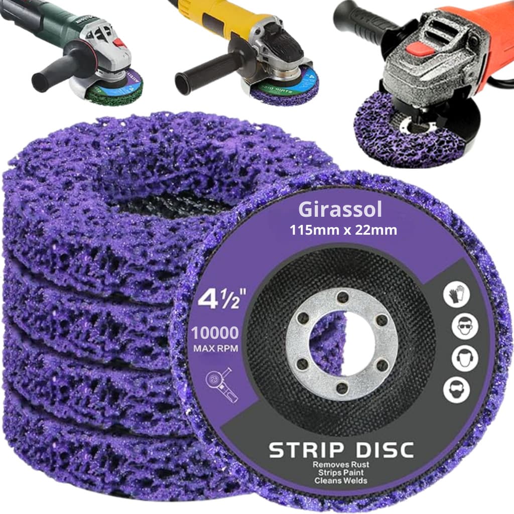1 x Disco Flap Strip 115mm x 22mm 4.1/2" Polidor Removedor Tinta Fundos Vernizes Roxo FSTRIP-115mm-RX
