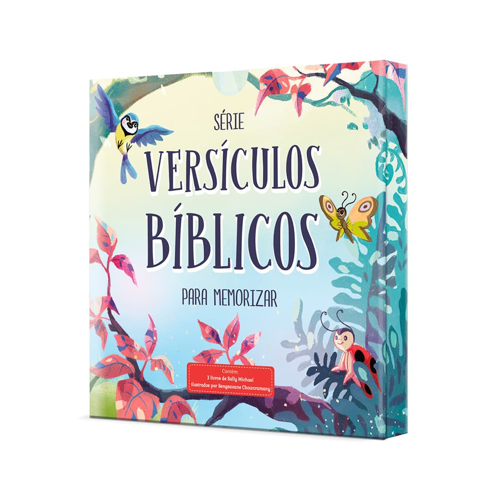 Box com 3 livros infantis -  Série Versículos bíblicos para memorizar - Livro infantil Cristão
