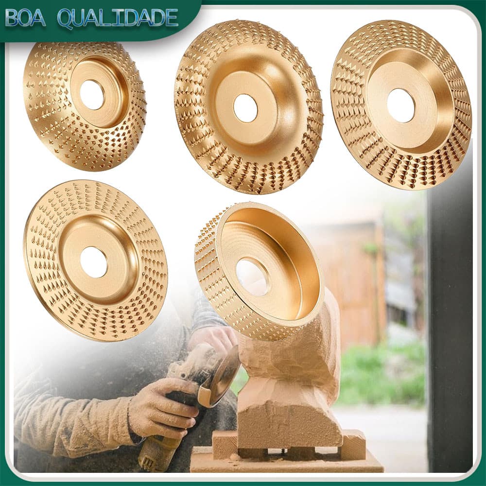 Disco de moagem para moedor de ângulo, conjunto de 5 peças, disco de moagem de madeira, disco de polimento