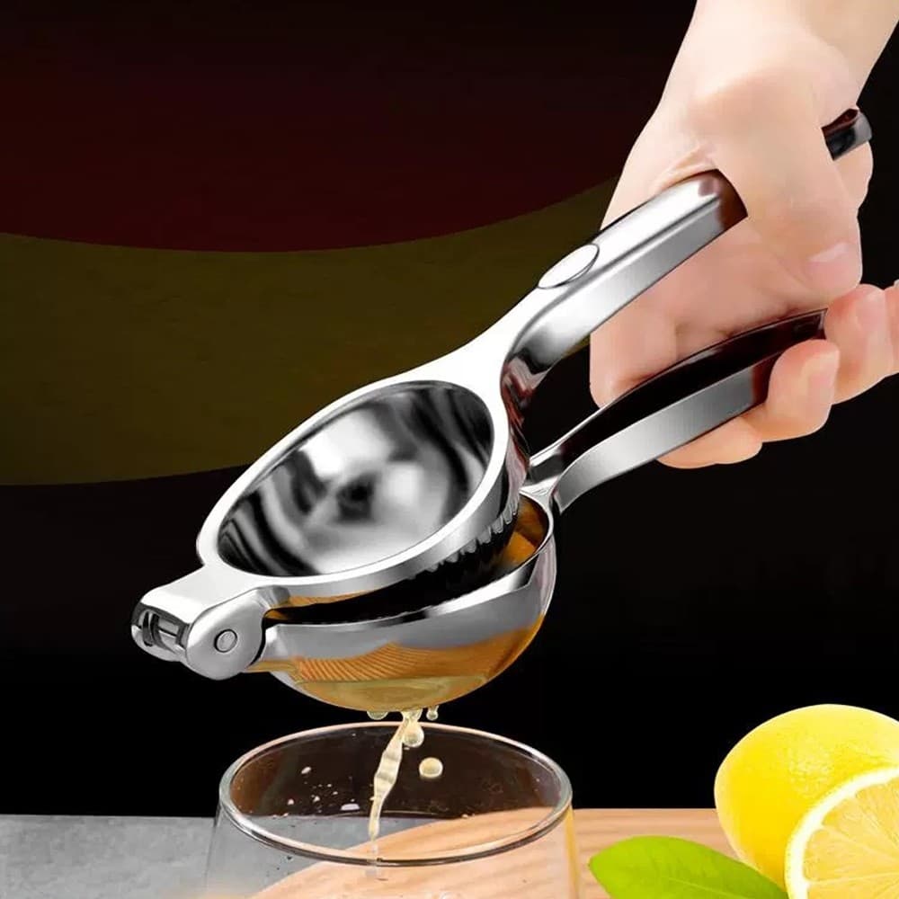 Kit 2 Espremedor de Limão Inox Manual Maciço Super Forte Utensilio para Cozinha Multiuso