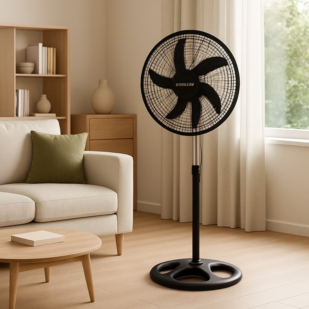 Ventilador de Pé e Chão 16 Polegadas Turbo Ajustável De Altura 3 Velocidades 65W 110/220V FS 107