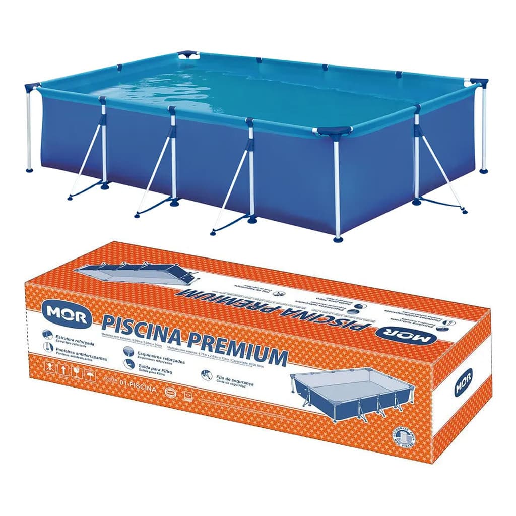 Piscina Retangular Estrutural Reforçada 6200 Litros Mor Cor Azul