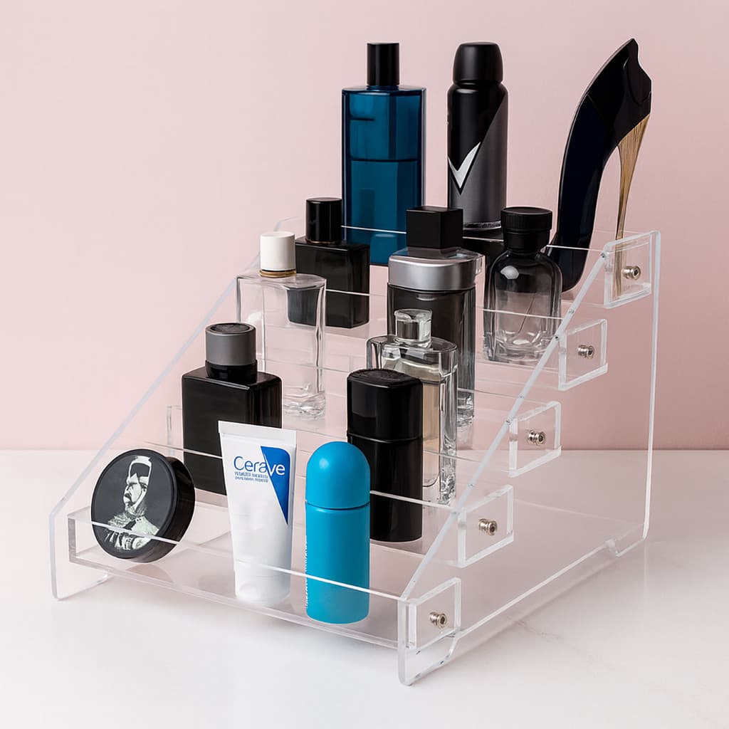 Organizador Acrílico 5 Níveis Para Perfumes E Cosméticos