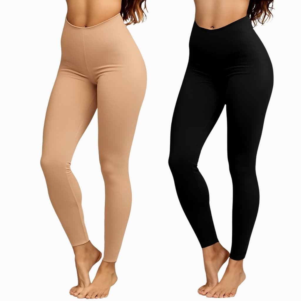 Kit 2 Calça Feminina Confortável Sem Transparência Segunda Pele Anágua Evita Atrito Usar Por Baixo
