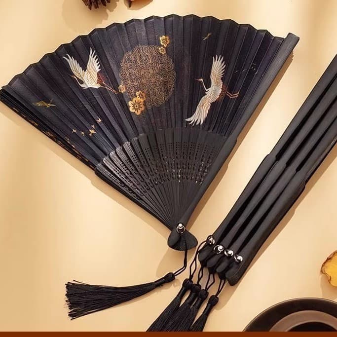 Ventilador dobrável de cor sólida, ventilador masculino de ferro em aço inoxidável, ventilador legal para prática.