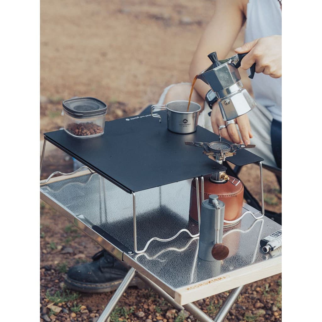Koman SK127 ao ar livre igt liga de alumínio foguete fogão mesa dobrável SOLO portátil leve acampamento pequena mesa jan