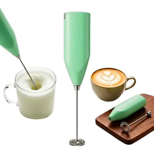 Mixer Inox Turbo Power Portátil Misturador Batedor Elétrico Verde 2 Aa