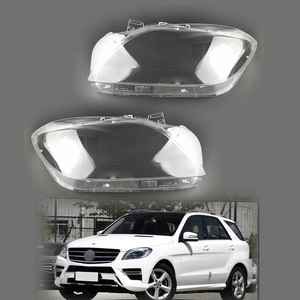 Par De Capa Para Farol De Carro , Tampas De Lente Mercedes-Benz M-Class ML W166 166 ML300 ML350 ML400 ML450 ML500 2012-2