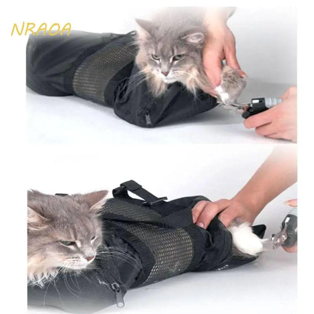 Saco De Banho Para Cuidados Com Gatos De Malha NRAOA , Sacos De Lavagem Multifuncionais Animais De Estimação De Pano Oxf