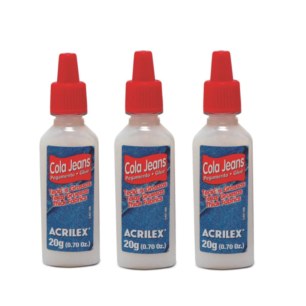 KIT 3 COLA JEANS 20G ACRILEX