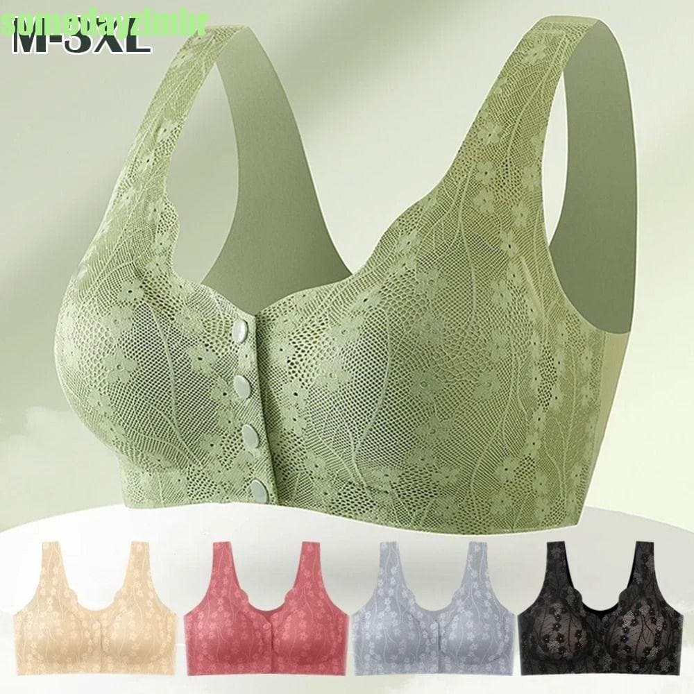 SOMEDAYZL0M Roupa Íntima De Renda , Sem Anel De Aço , Sutiã Regata Fina , Sutiãs Plus Size Fio Para Mulheres Mais Velhas