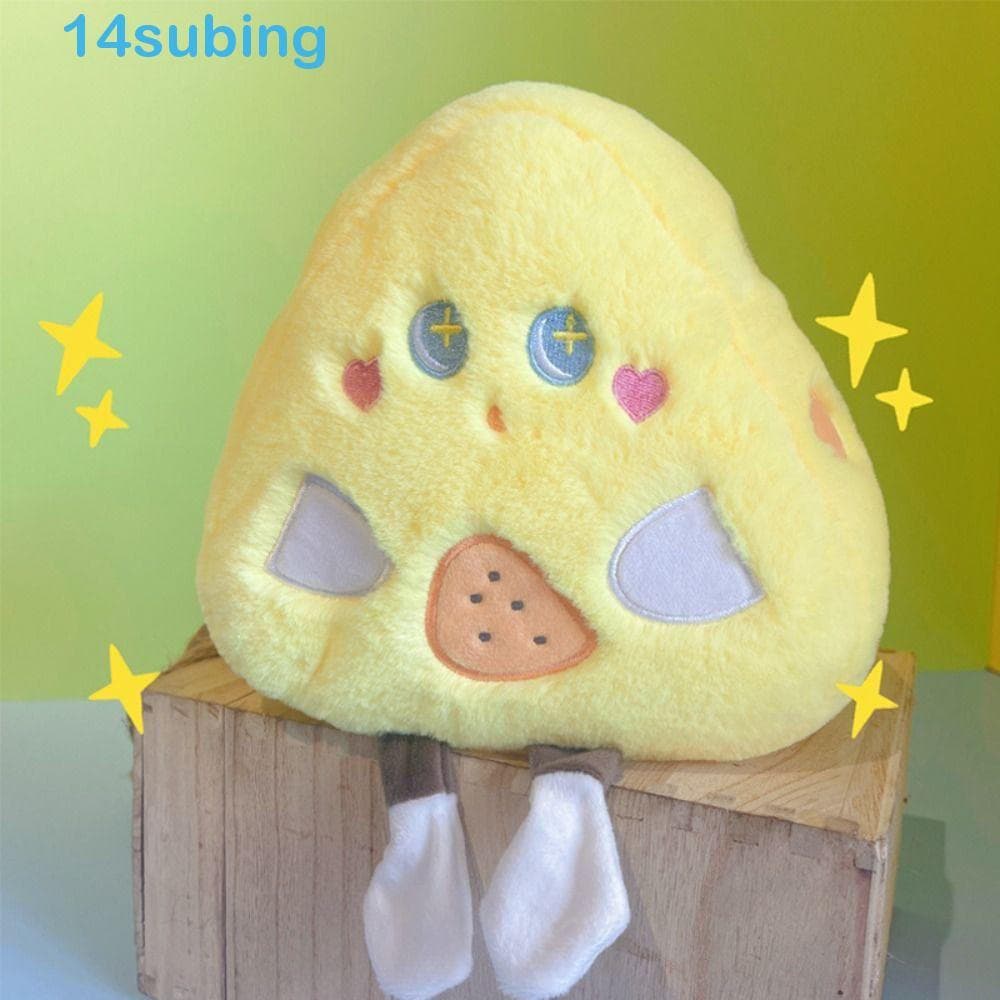 SUBING Simulação De Brinquedos De Pelúcia De Queijo , Bonecos Recheados De Desenho Animado Triangular De Olhos Estrelado