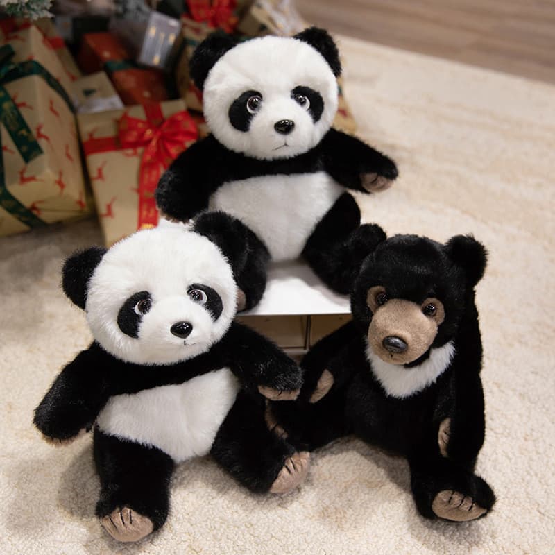 Simulação Urso Preto Panda Gigante Brinquedo De Pelúcia Boneca Pequeno Pano Crianças Dormir Lance Travesseiro Presente P