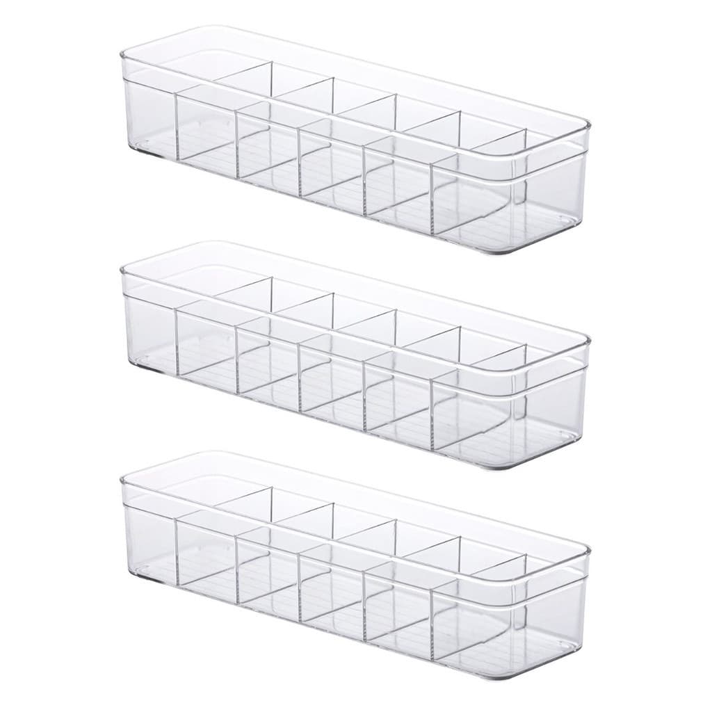 Kit 3 Organizadores Com Divisórias PS Cristal Paramount