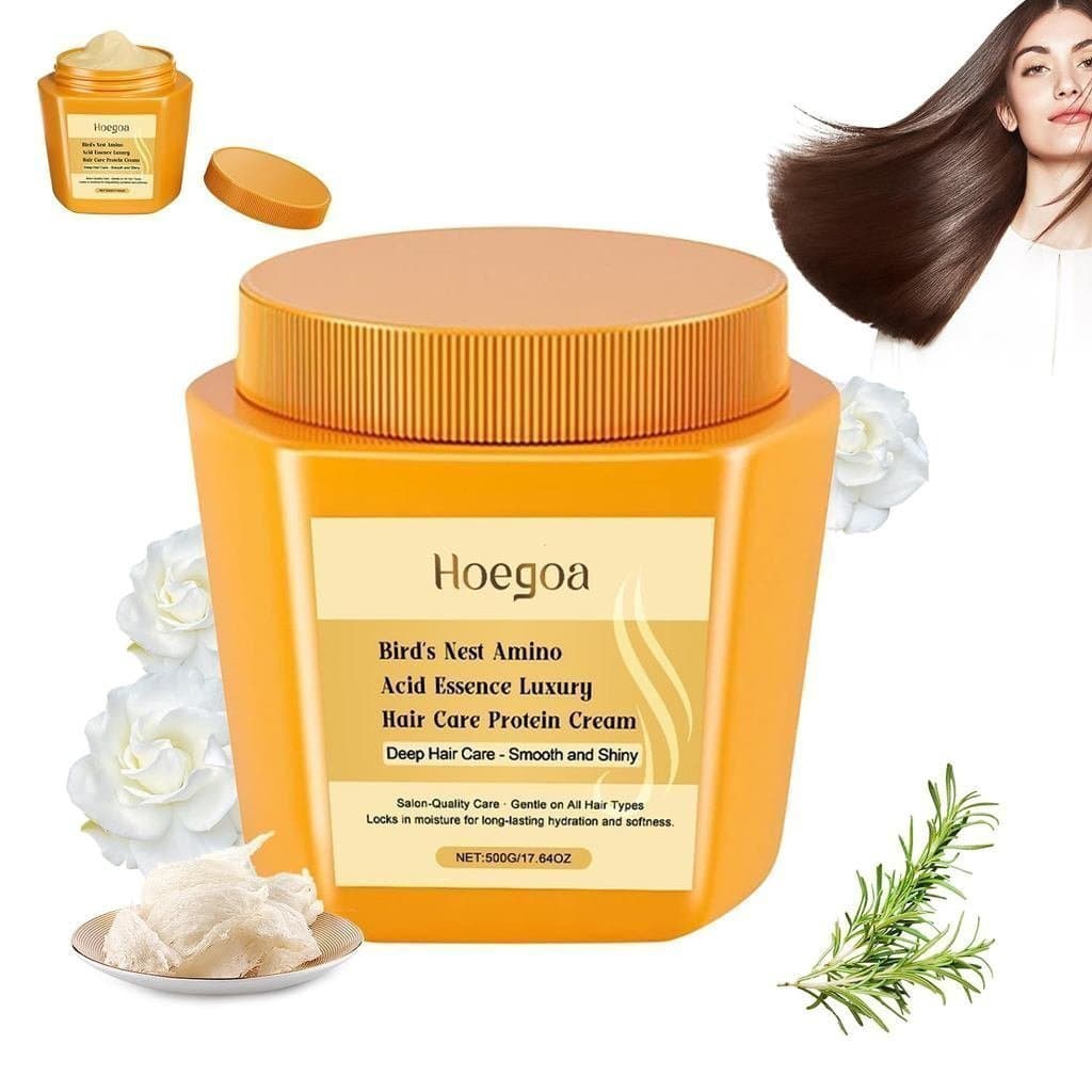 Essência de Aminoácidos, Creme de Proteína Capilar Nutritivo de Luxo, Tratamento Capilar com Ninho de Pássaro e Aminoáci