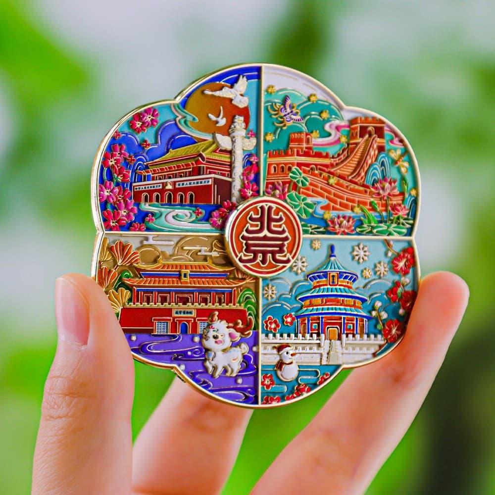 Adesivos de geladeira Four Seasons Beijing Great Wall Cidade Proibida Tiananmen Tiantan Coleção Adesivos de geladeira Pe