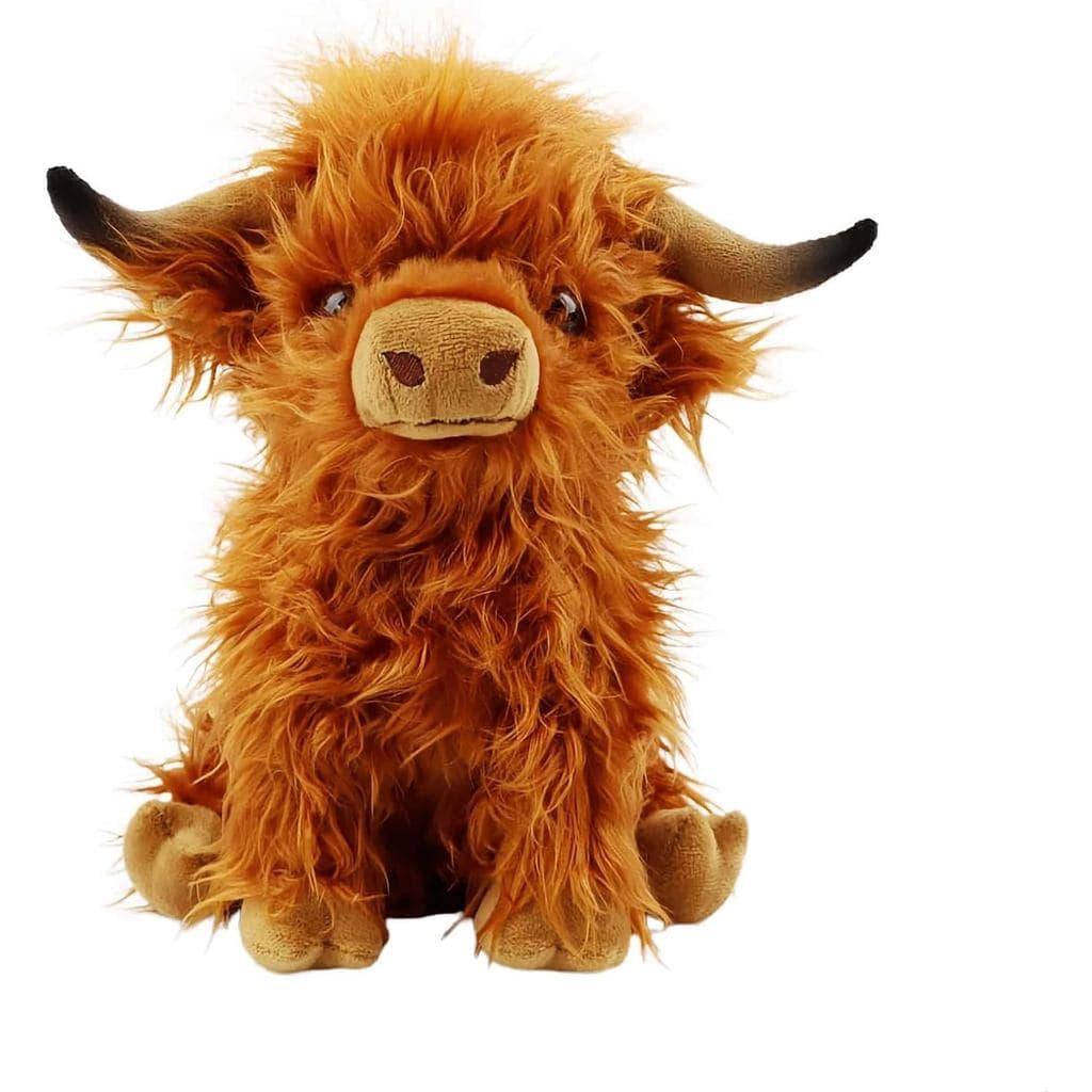 Vaca Highland de Pelúcia, Brinquedo de Pelúcia Realista de 10,5 polegadas, Brinquedo de Pelúcia de Gado para Fazenda, Pr