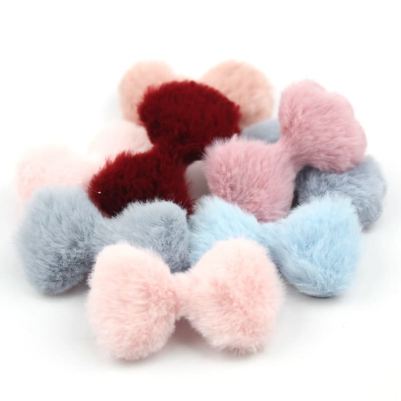 36Pcs 3.5 * 5.5cm Arco De Feltro Peludo De Pelúcia Acolchoado Para Artesanato Infantil Acessórios Decoração De Chapéu De